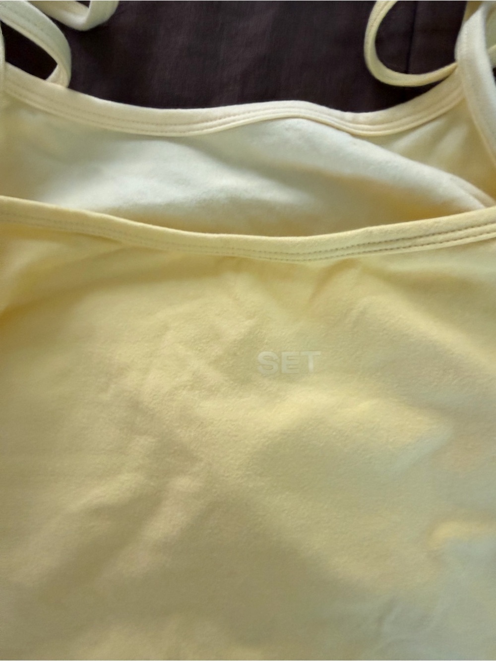 Set Active Formcloud Crop Tank and Bike Shorts Set in Sunshine - Picture 2 of 3